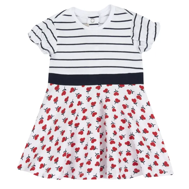 Chicco vestito bambina maniche corte tessuto leggero lavabile