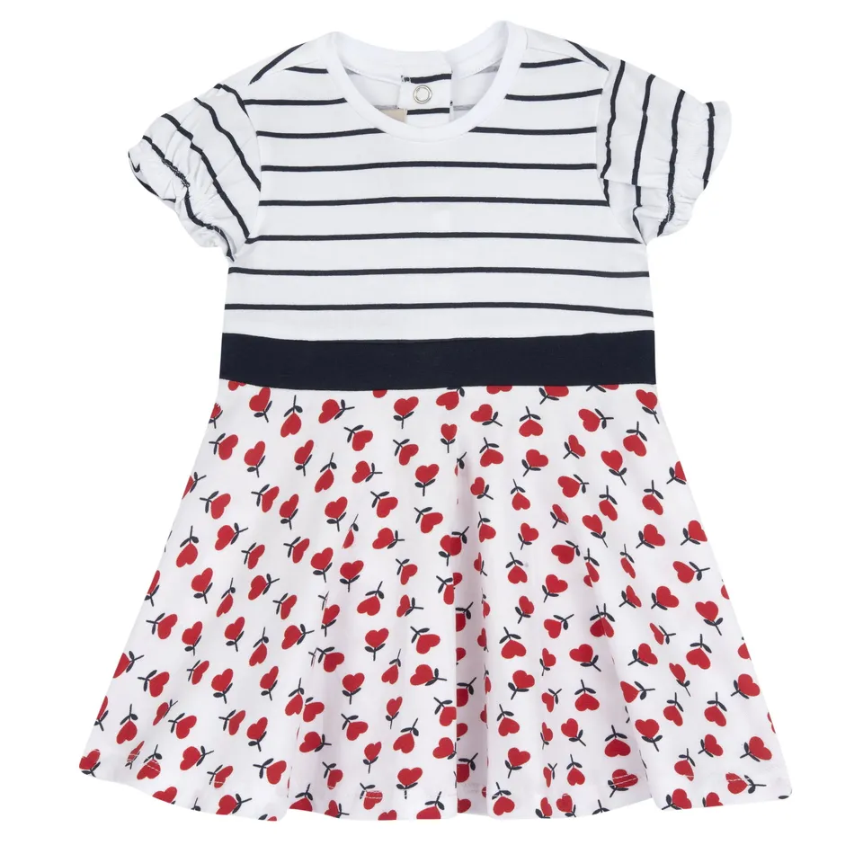Chicco vestito bambina maniche corte tessuto leggero lavabile