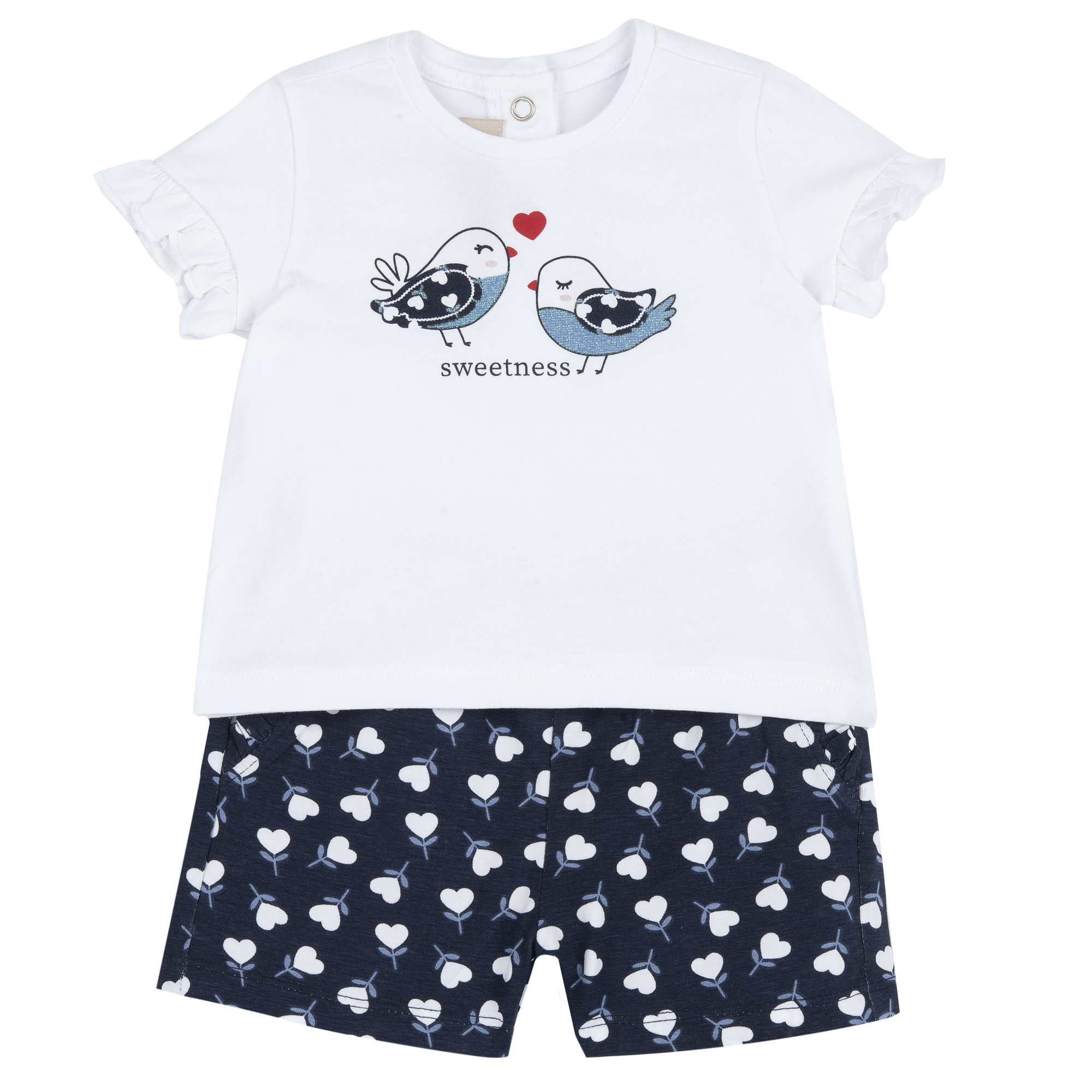 Chicco Completo Maglietta e Pantaloncini Bimba Lavabile
