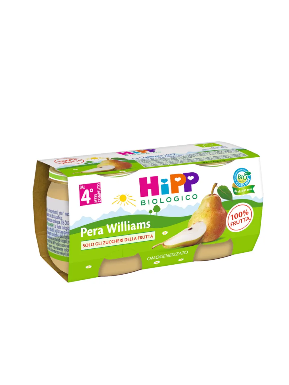 HiPP omogeneizzato pera Williams bio 2x80g 4 mesi+