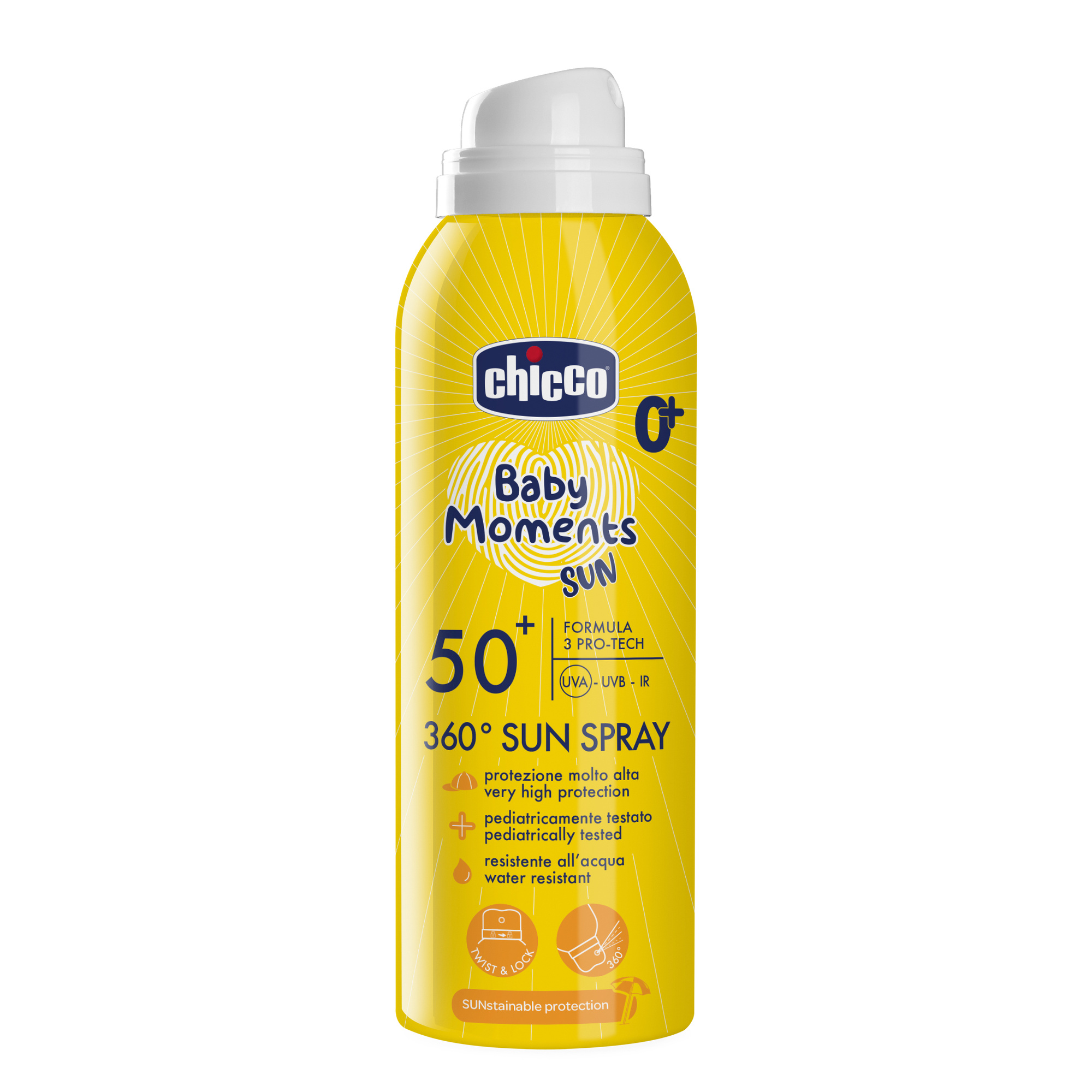 Chicco spray solare SPF 50+ 150 ml resistente acqua
