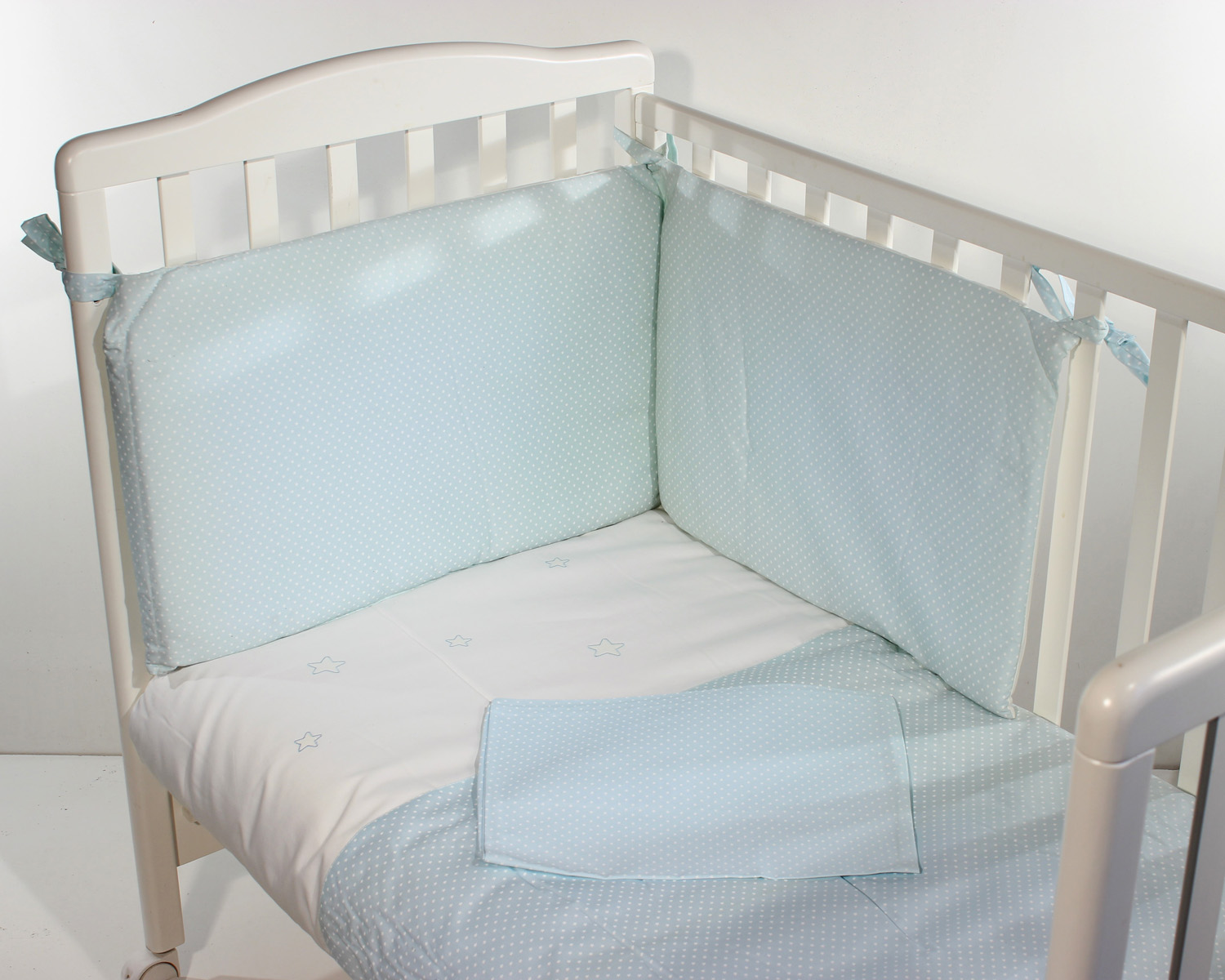 Baby's Clan Stelline completo lettino 3 pezzi cotone ricamato