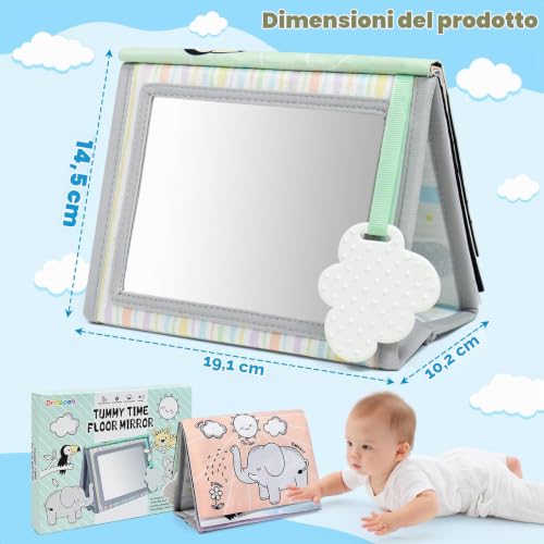 Dr.Rapeti Specchio Tummy Time Bianco Nero Sensoriale