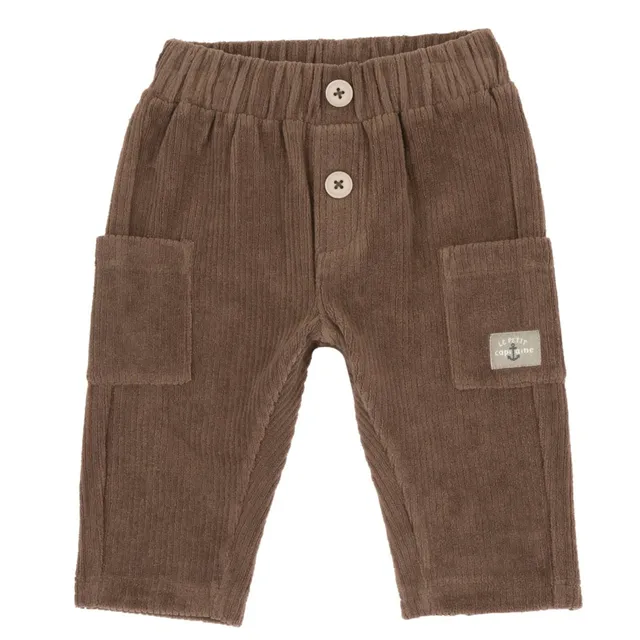Chicco Pantaloni pantaloni ciniglia coste marrone vita elastica