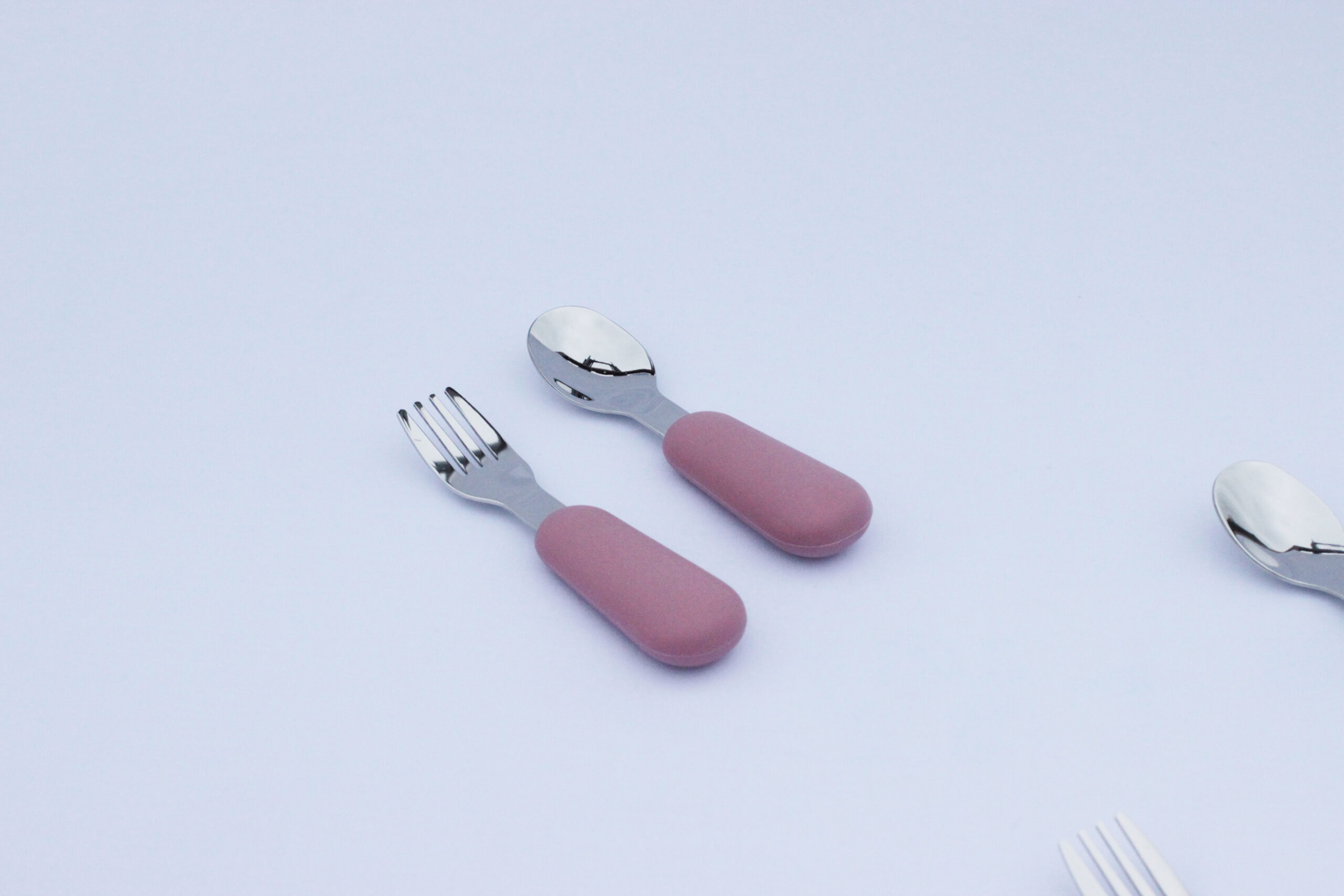 Baby's Clan Feeding set posate bimbo 2 pezzi acciaio e silicone