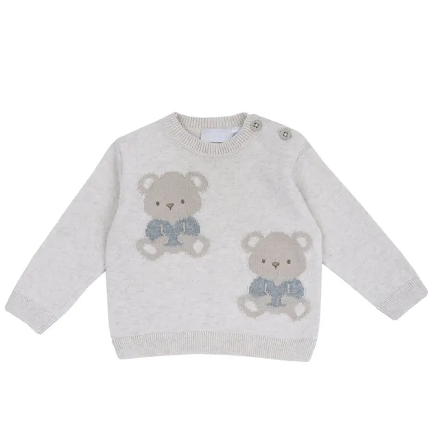 Chicco maglione tricot orsetti mélange lana