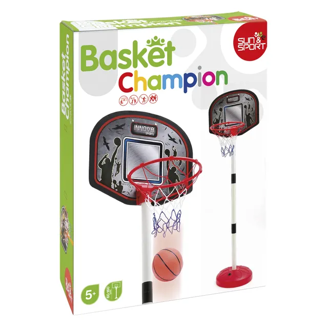 Sun & Sport Champion basket da terra 60-130 cm con palla