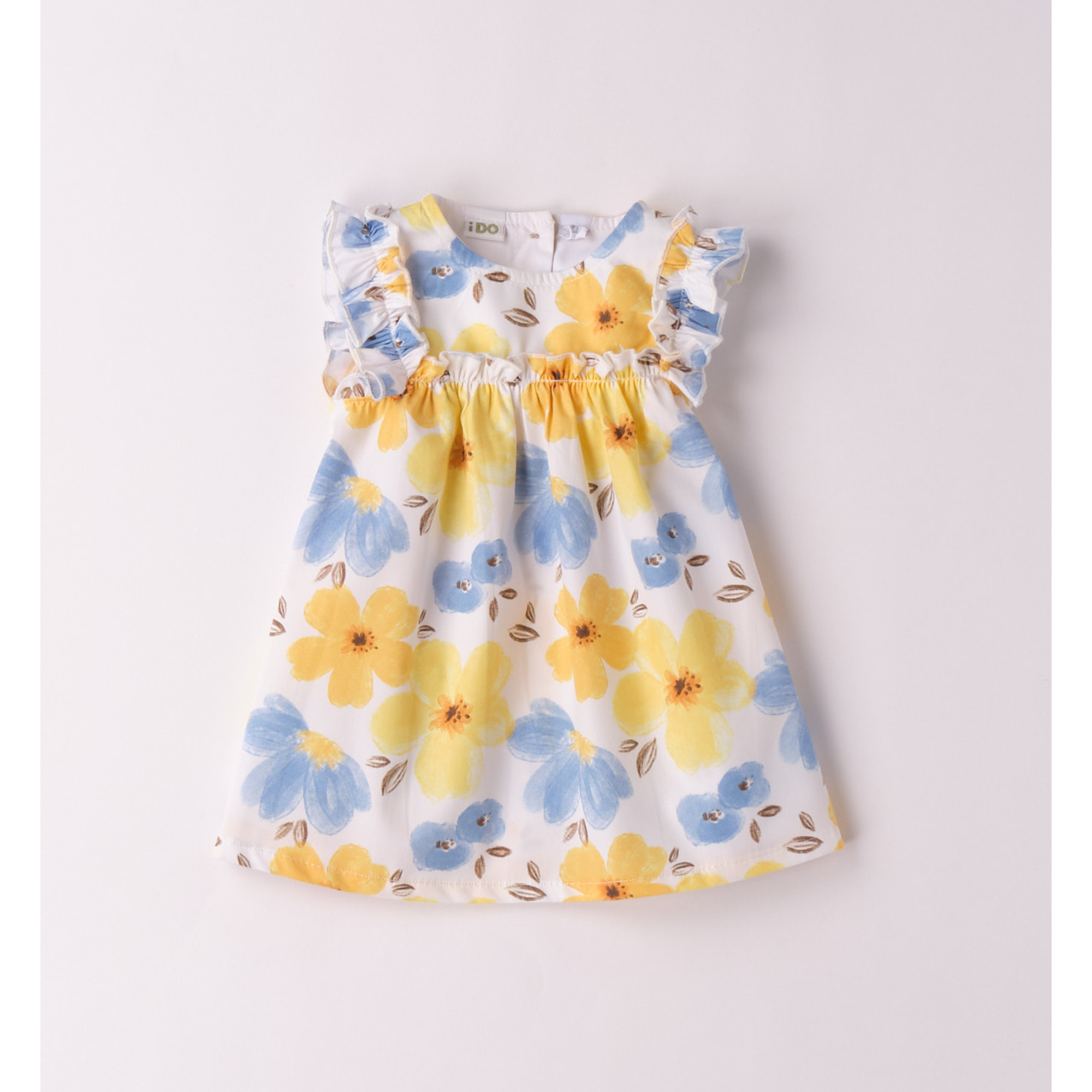 iDO abito neonata fiori cotone maniche corte 1-24 mesi