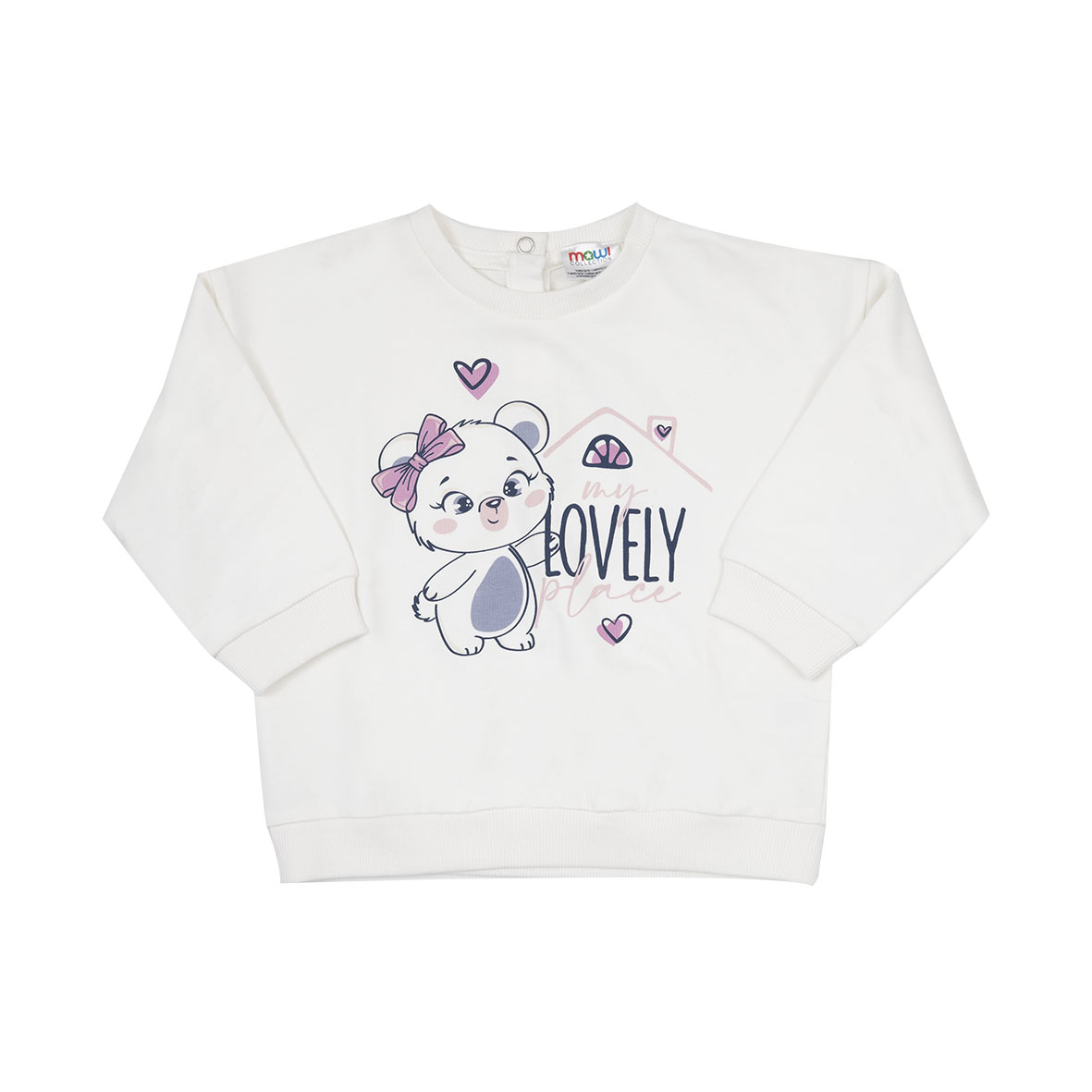 Toys Center Baby Orsetto maglia manica lunga bianca bimba