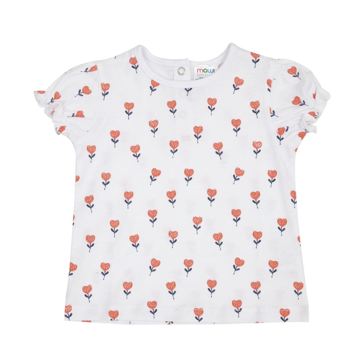 Toys Center Baby t-shirt bimba bianca floreale maniche corte