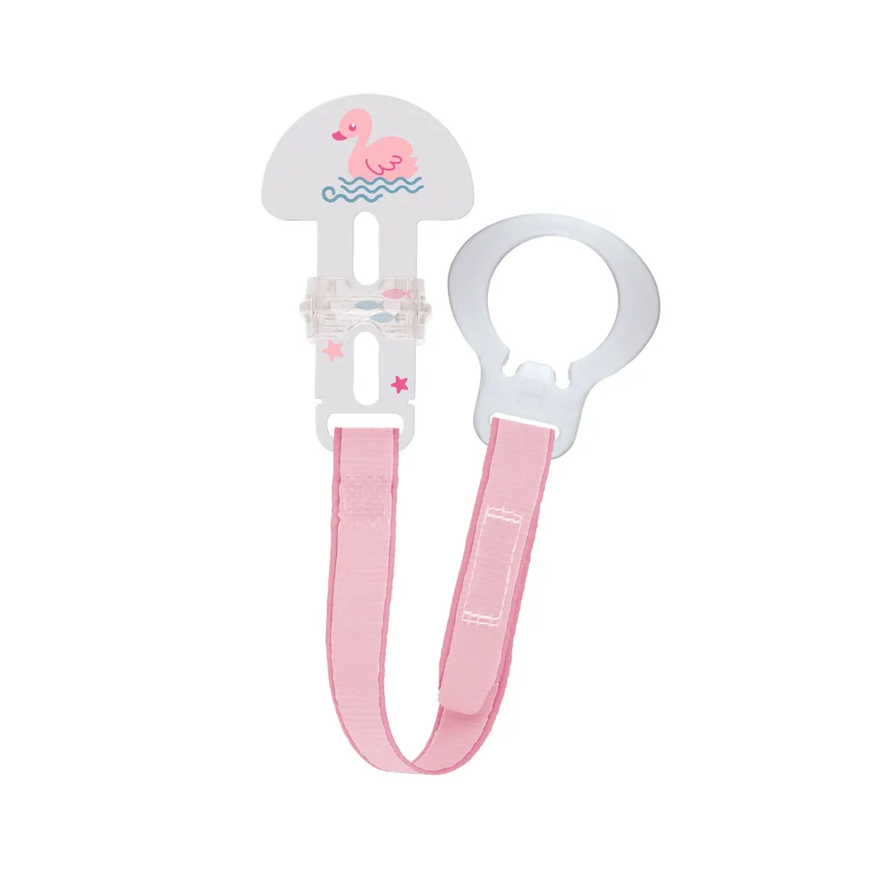 MAM Clip & Cover catenella portaciuccio rosa 0+ mesi