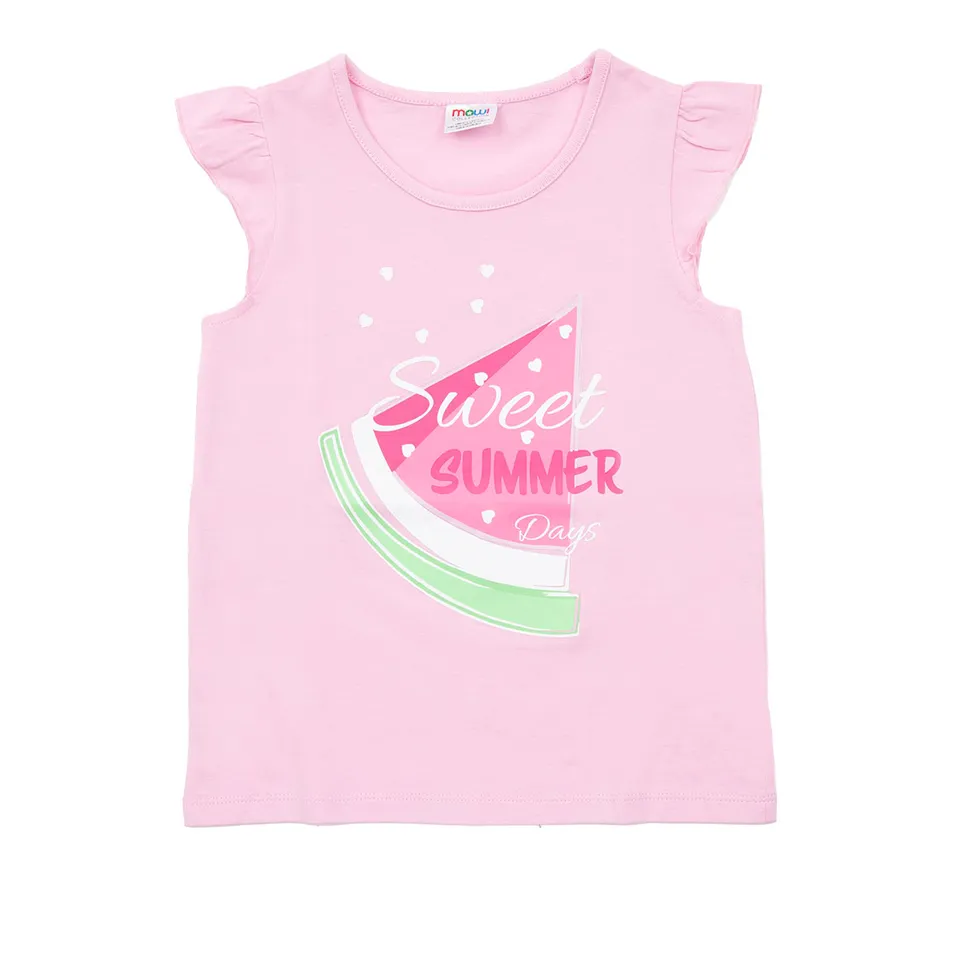 Toys Center Baby canotta bimba rosa chiaro frill canottiera jersey