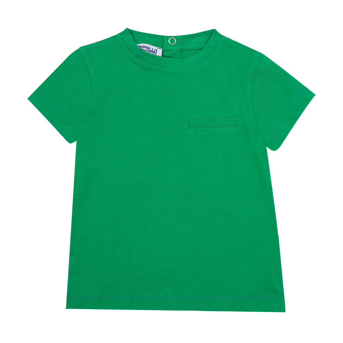 Mawi Toys Center Baby t-shirt bimbo cotone verde taschino