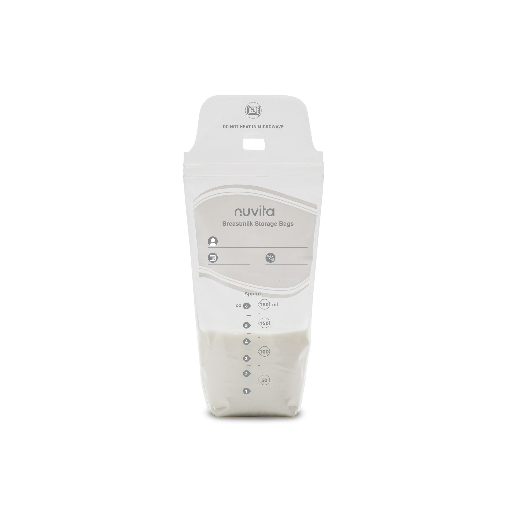 Nuvita 1253 sacchetti latte materno 25 pz 180 ml senza BPA