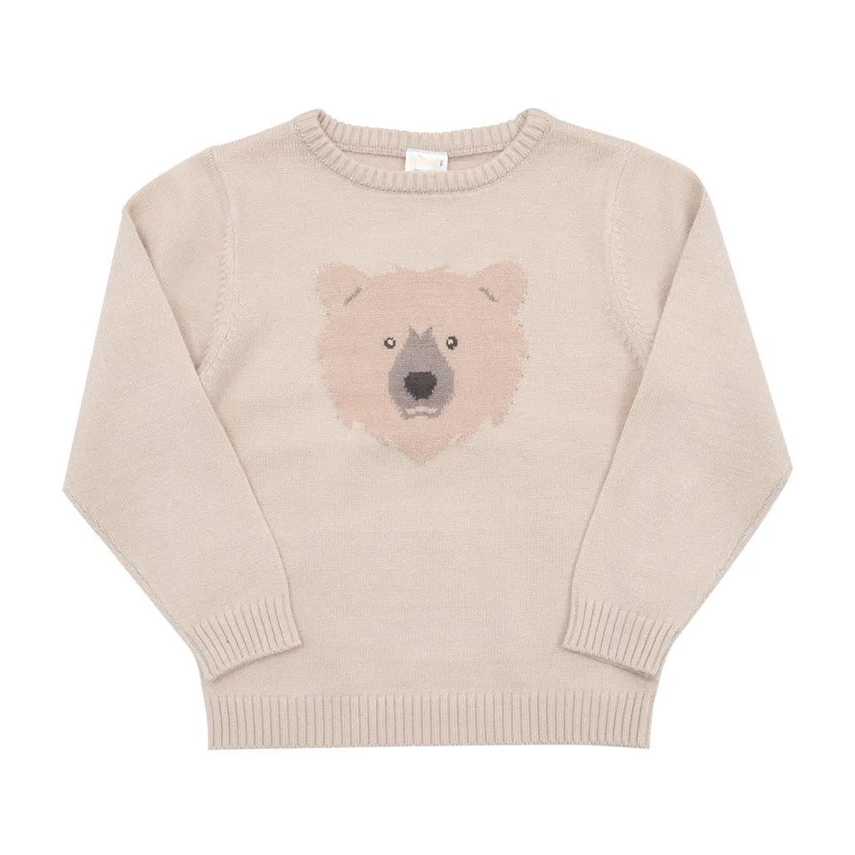 Toys Center Baby Maglione Bimbo Panna Orso Tricot Girocollo