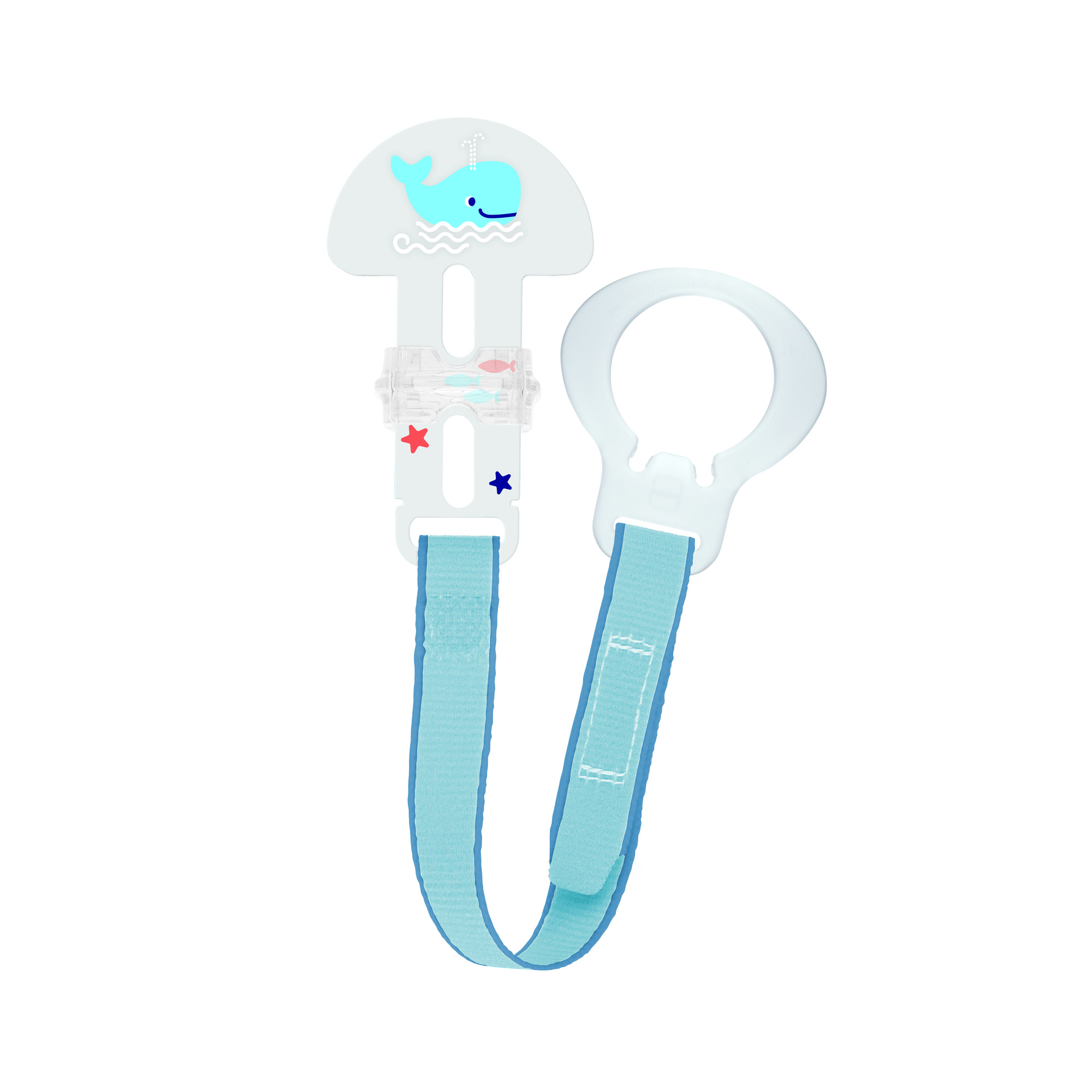 MAM Clip & Cover catenella portaciuccio azzurra 0+ mesi