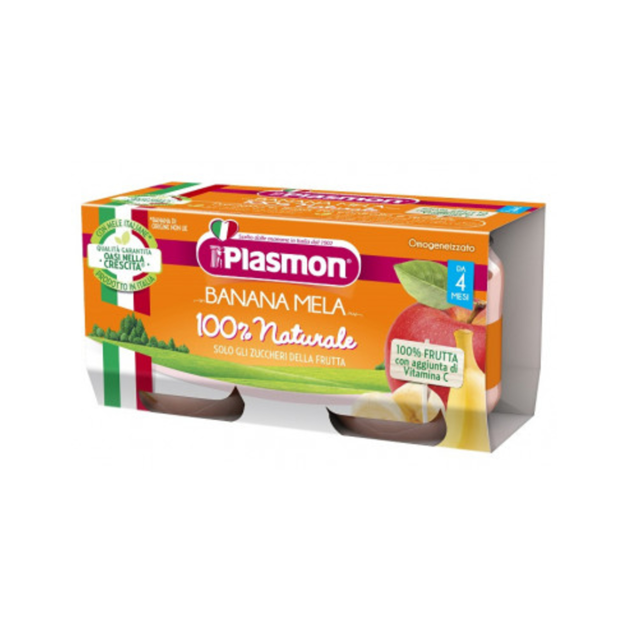 Plasmon Omogeneizzato Banana e Mela 2x80 g dal 4° mese