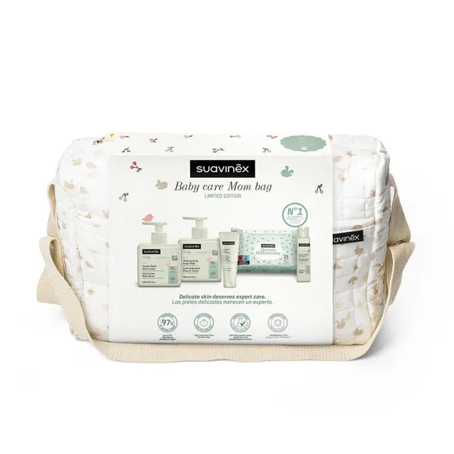 Suavinex Birdies borsa cosmetica beige set nascita