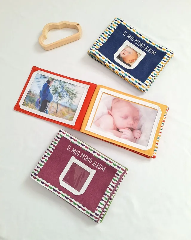 M'Amélie Creations Album Foto Bambini in Tessuto Famiglia