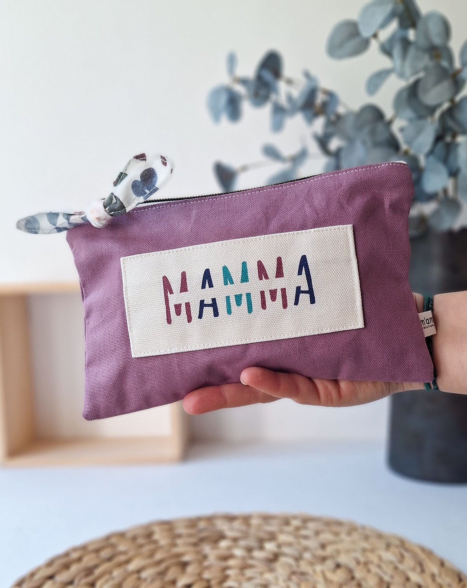 M'Amélie Pochette MAMMA Personalizzabile Colorata Cotone