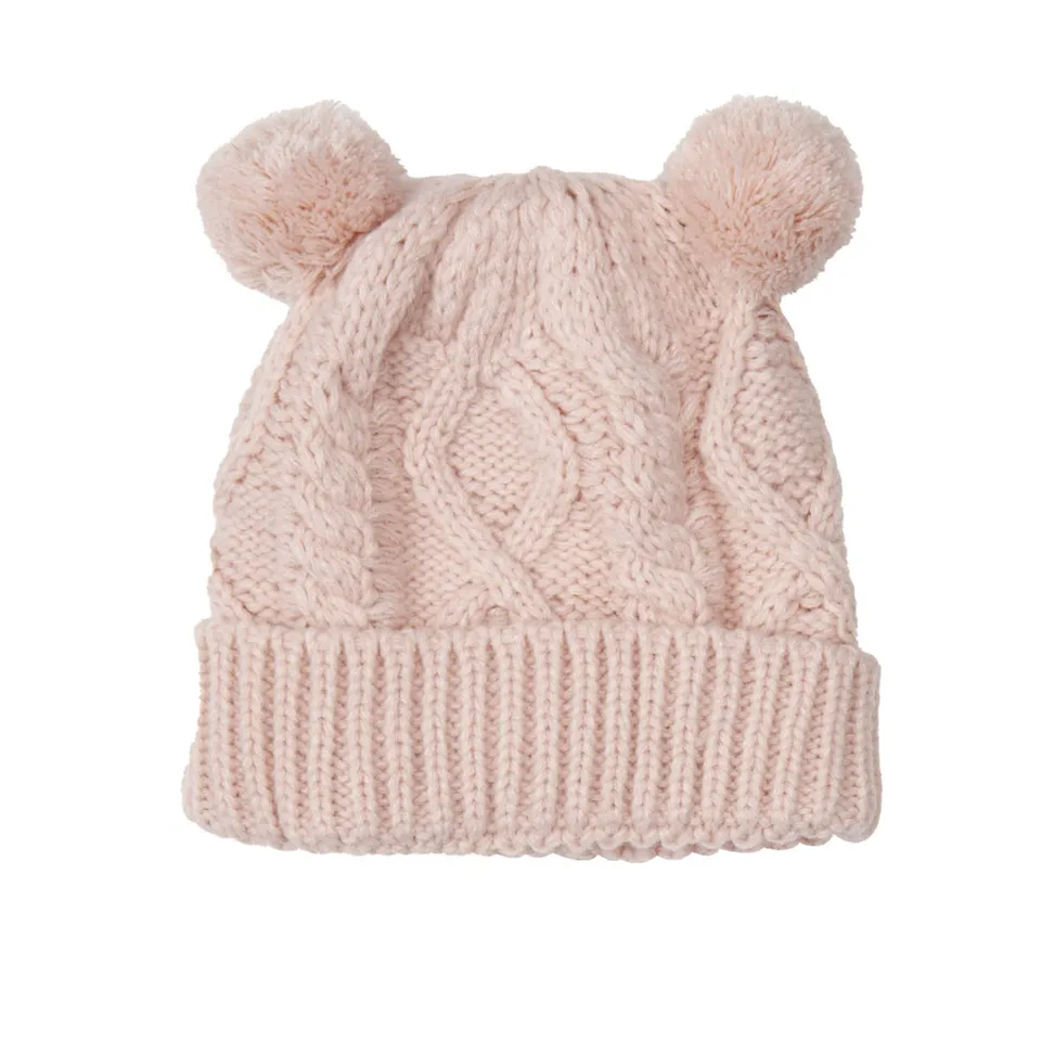 Mawi Cappello Rosa Treccine con Pom Pom