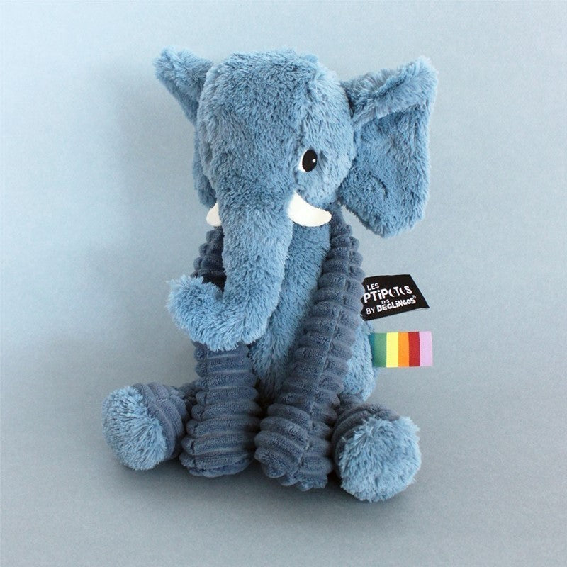Les Deglingos Ptipotos Dimoitou Peluche Elefante Blu 35 cm