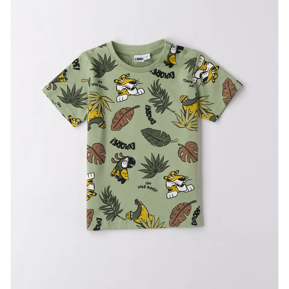 iDO Maglietta Jungle Bambino Cotone Allover