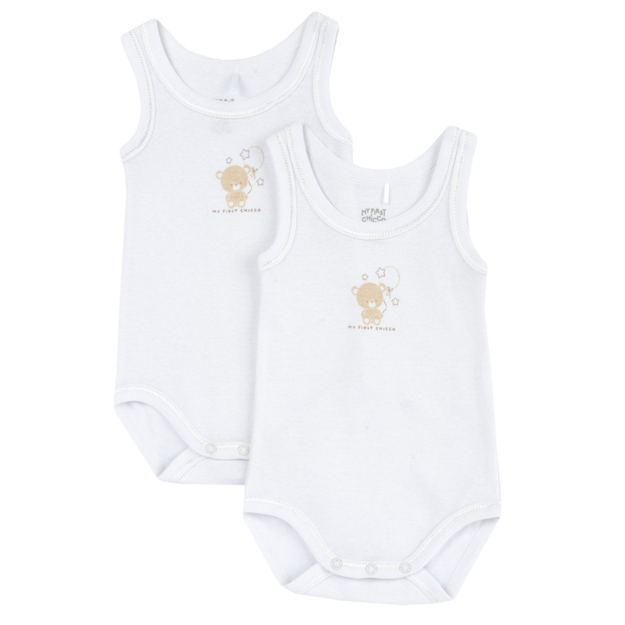 Chicco Set 2 Body Senza Maniche Cotone Spalla Larga