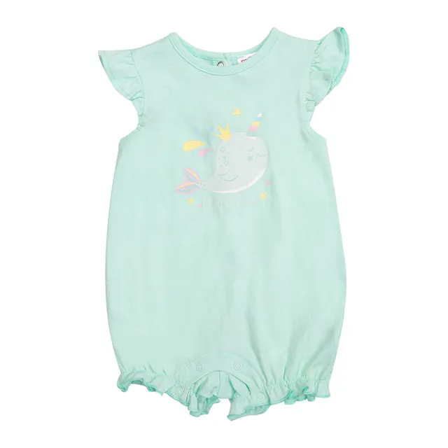 Under the Sea pagliaccetto neonata verde acqua volant