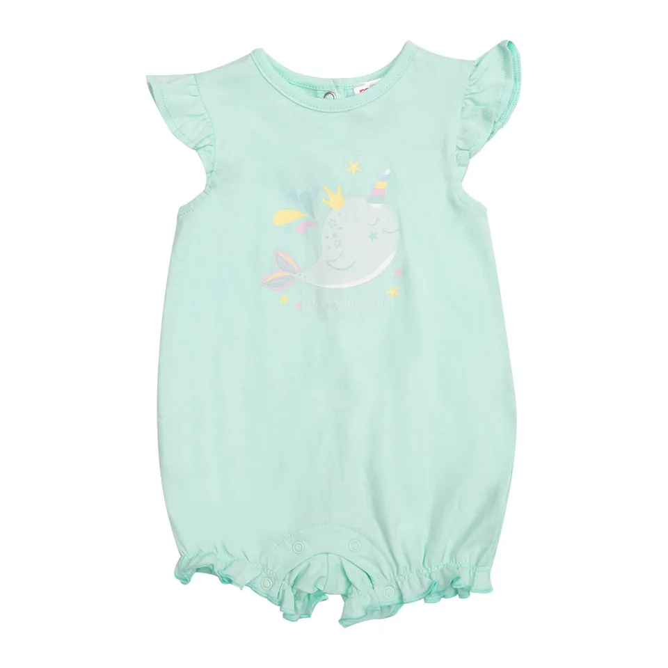 Under the Sea pagliaccetto neonata verde acqua volant