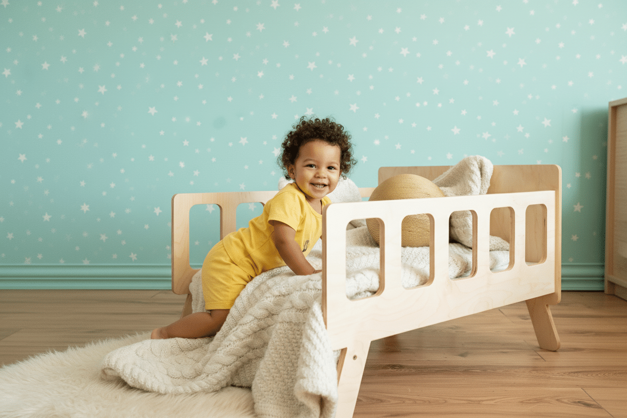 The Dida Crescente Lettino Montessori Legno Materasso