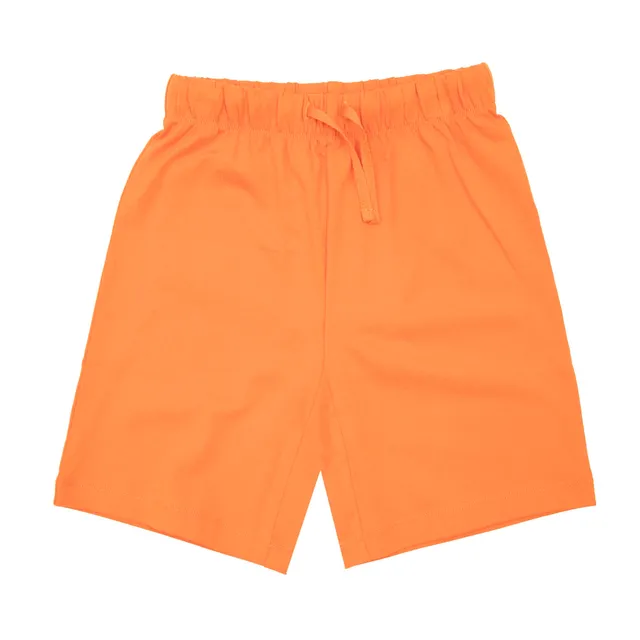 Short Basic jersey bimbo arancione con elastico regolabile