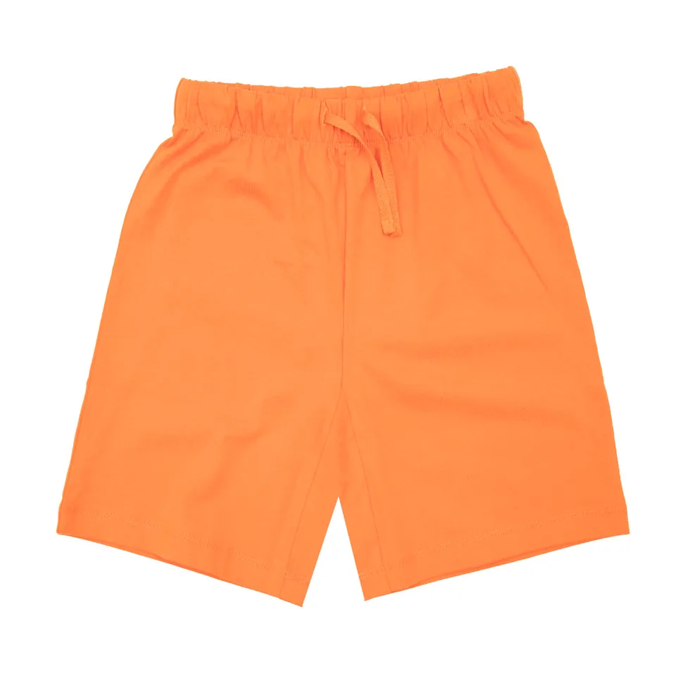 Short Basic jersey bimbo arancione con elastico regolabile