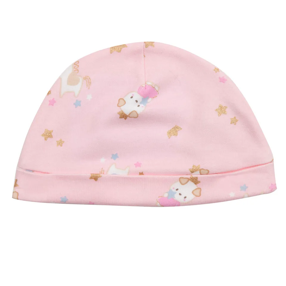 Mawi cappello interlock fantasia rosa in cotone