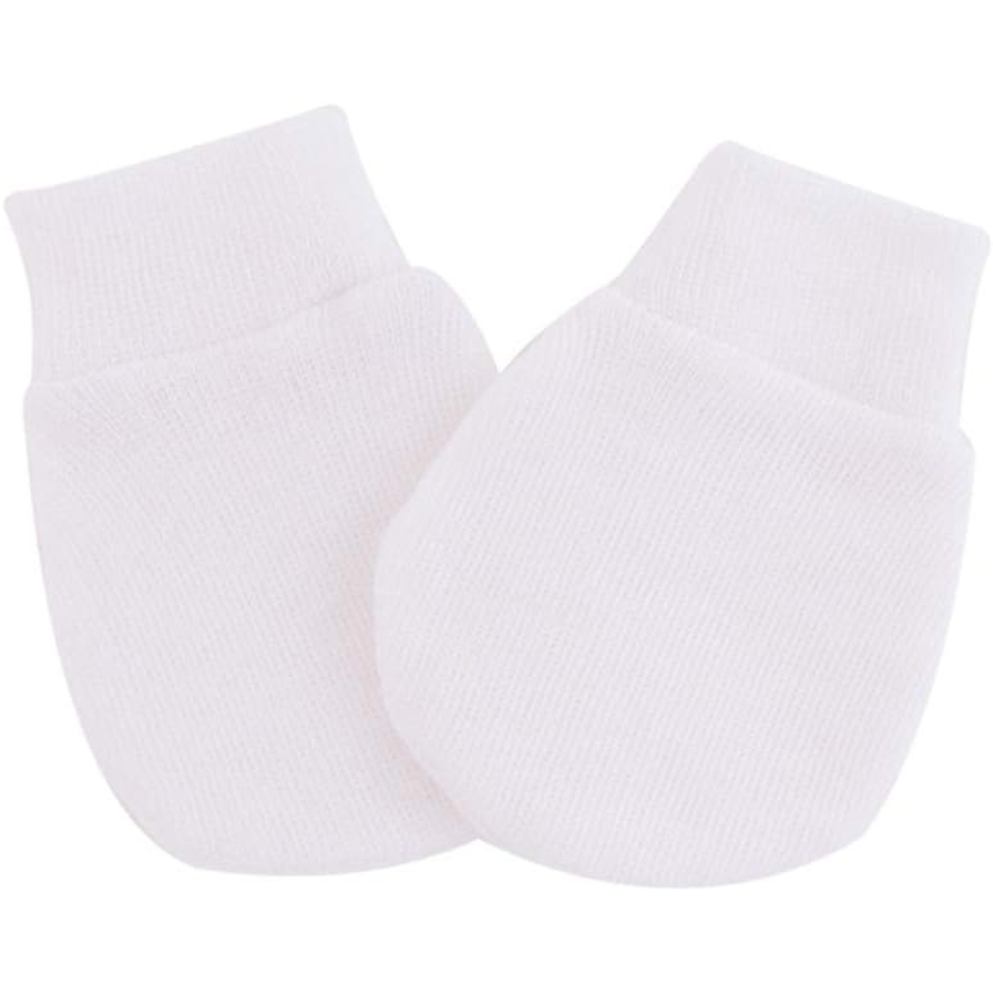 Mawi manopole neonato cotone bianco 2 pezzi antigraffio