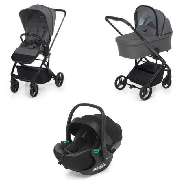 Foppapedretti TicToc Stone trio passeggino con Rek Black i-Size
