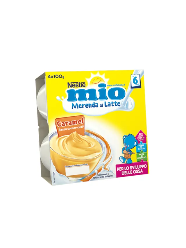 Nestlé Mio merenda lattea dessert caramel 4x100 gr