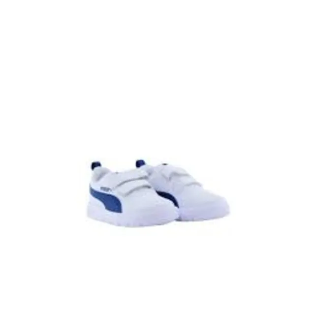 Puma Courtflex V3 scarpe neonato blu con strappo