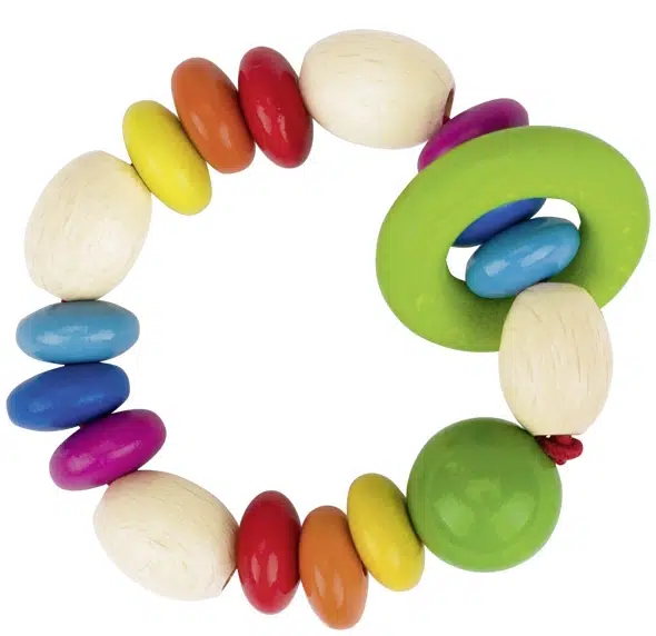 The Dida Colorini sonaglio neonato legno 8 cm