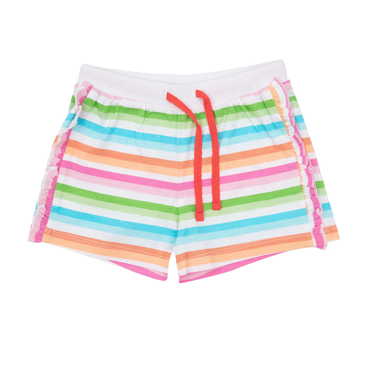 Pantaloncino Bimba Short Multicolor Rigato con Frill