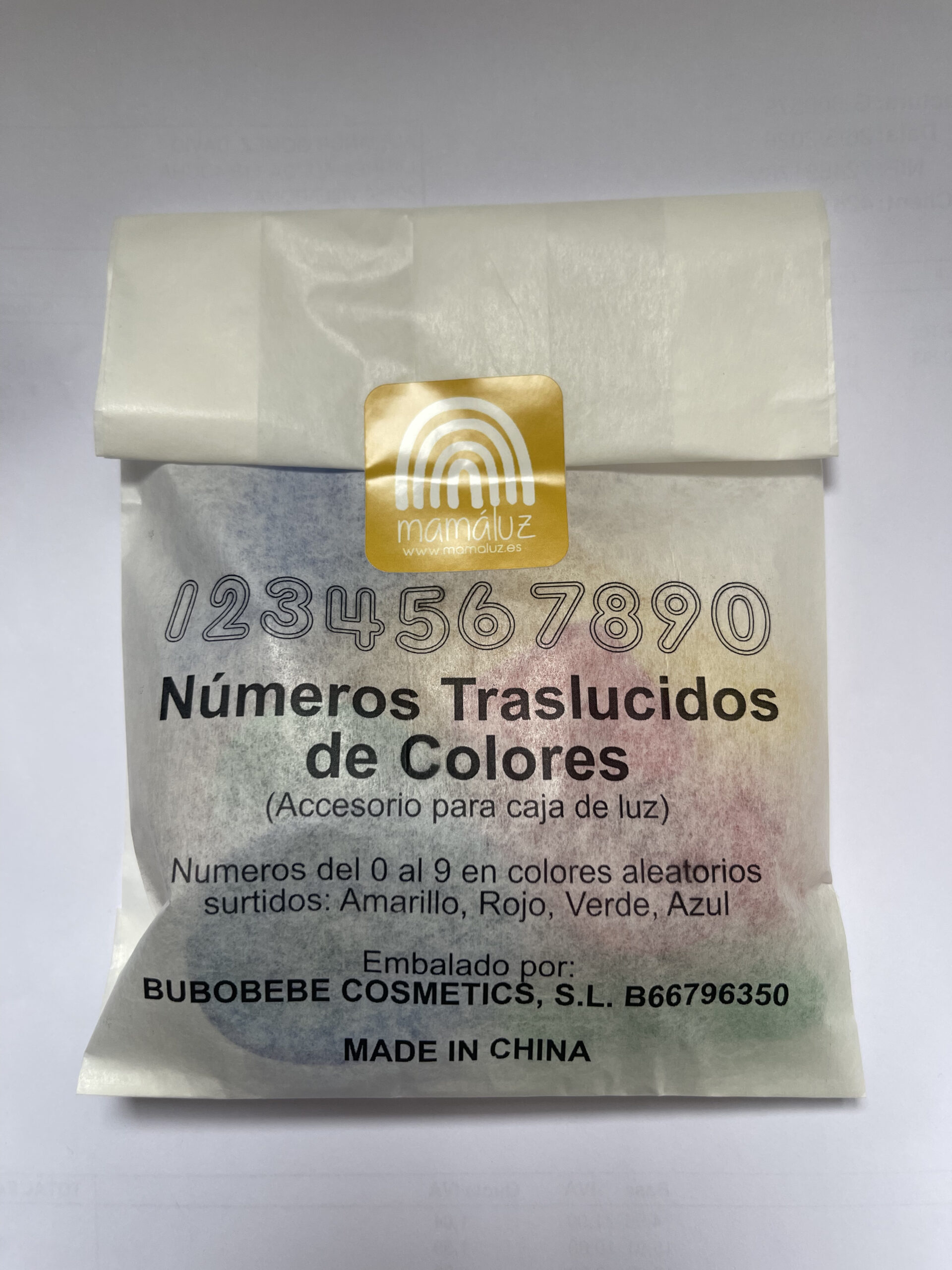 The Dida numeri trasparenti colorati per tavolo luminoso