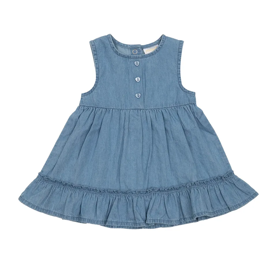 Toys Center Baby Chambray Denim abito bimba smanicato