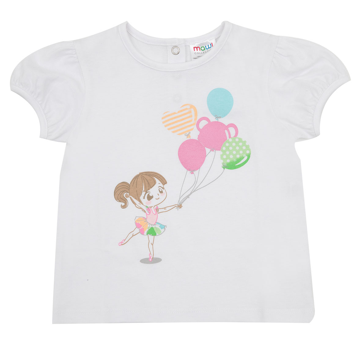 Toys Center Baby t-shirt bimba bianca ballerina jersey