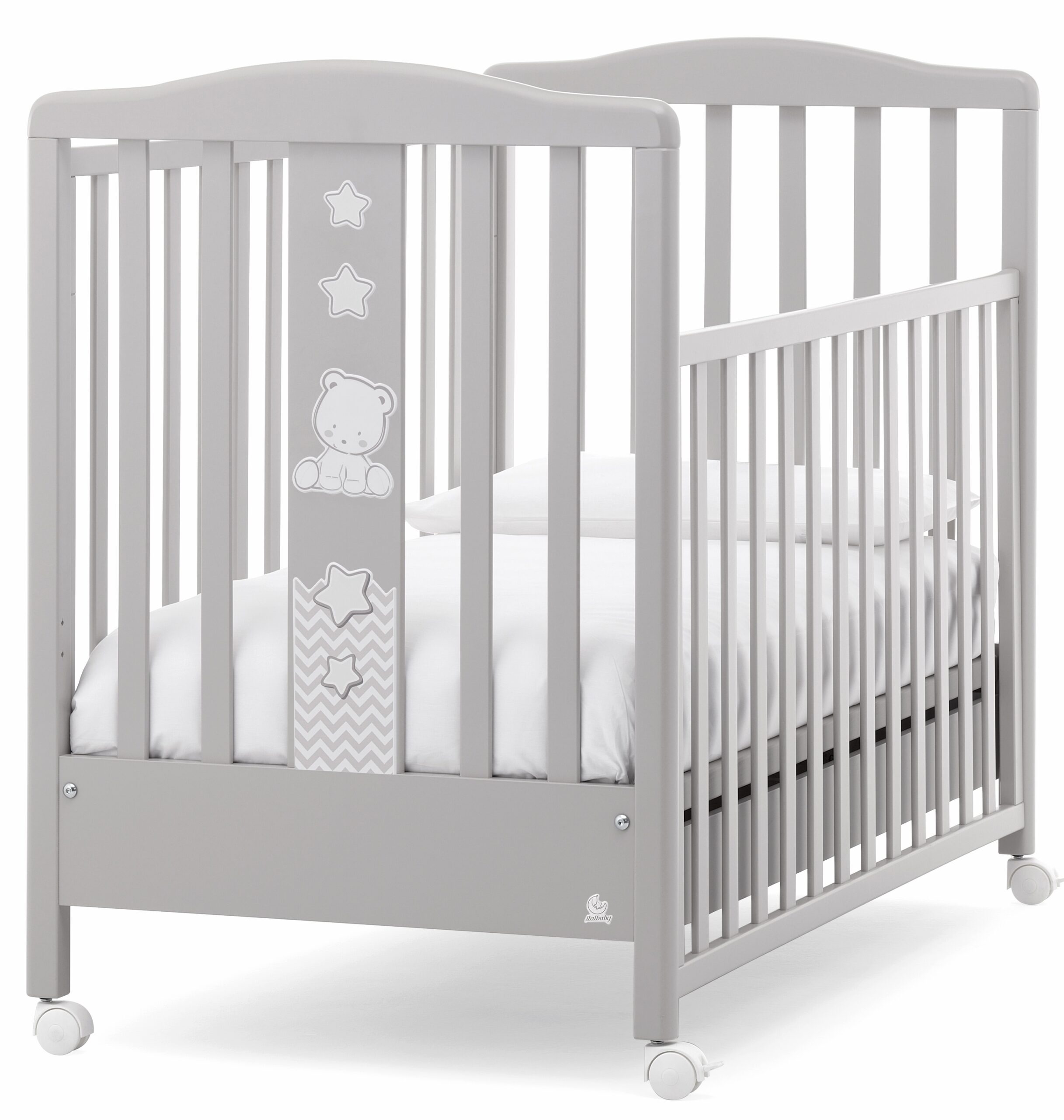 Italbaby Popstar lettino legno grigio 70x130 con cassetto