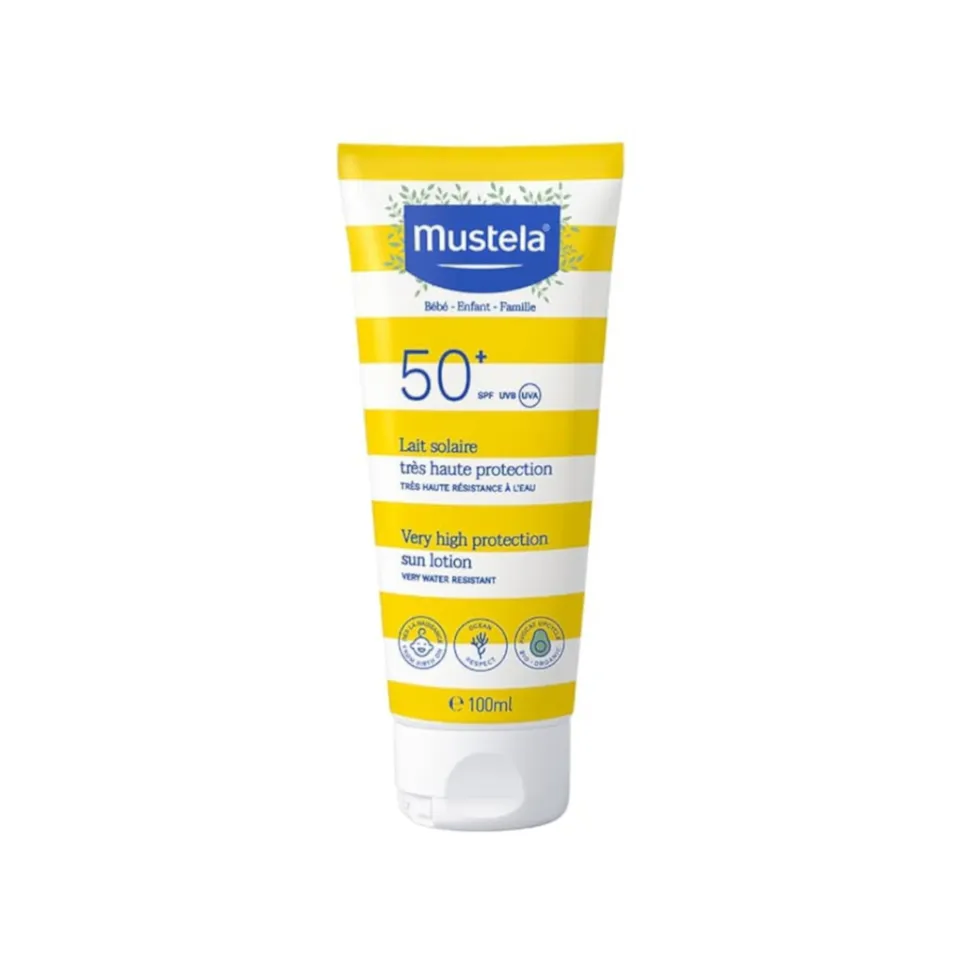 Mustela Latte Solare SPF50+ 100 ml Viso Corpo Neonato