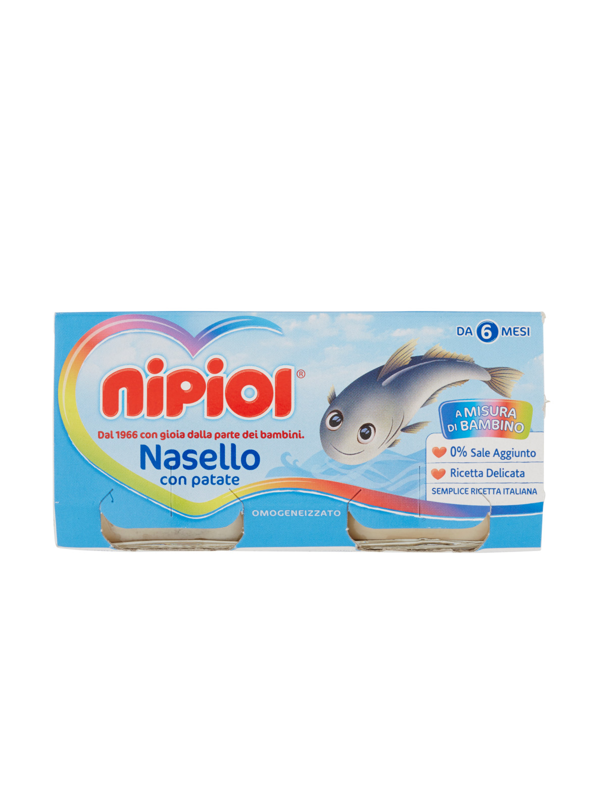 Nipiol Omogeneizzato Nasello con Patate 2x80 g