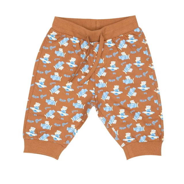 Toys Center Baby pantalone french terry bimbo marrone orsetto