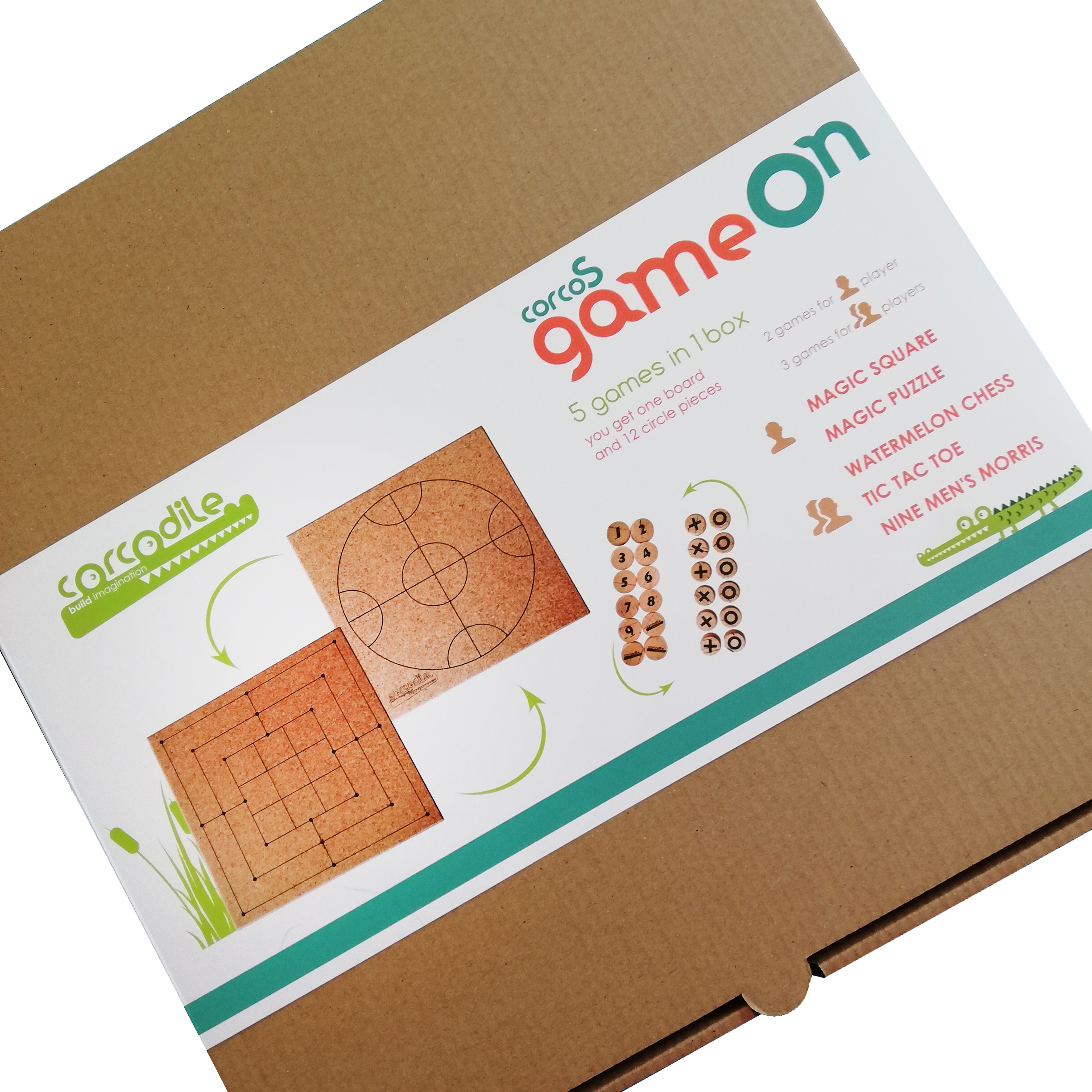 Game On set costruzioni sughero naturale bambini