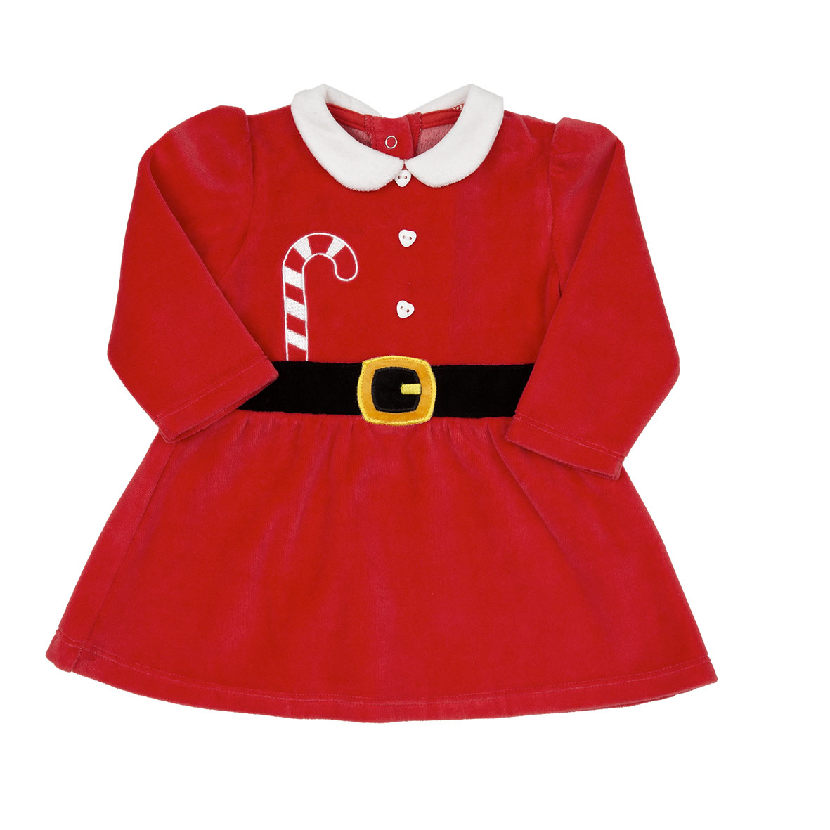 Mawi abito ciniglia Babbo Natale rosso neonata
