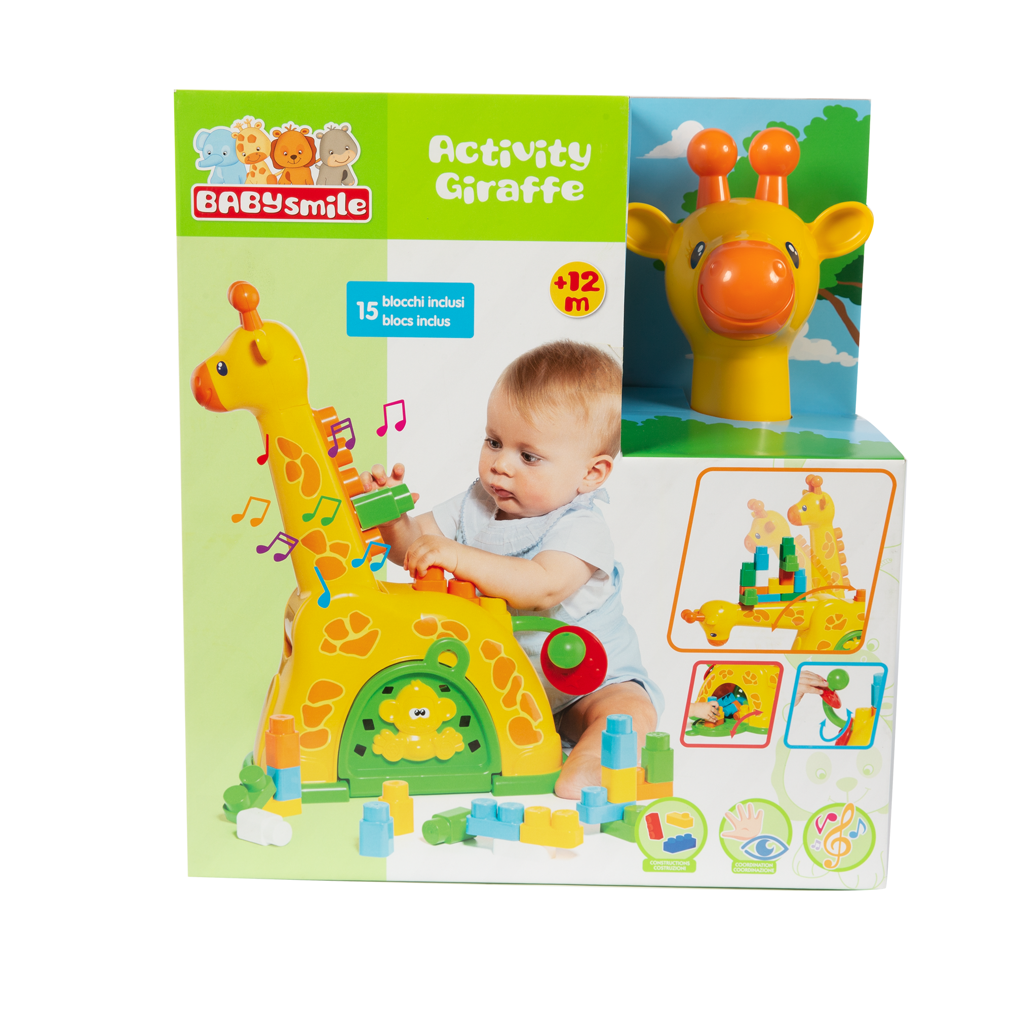Giraffa multiattività gioco suoni e forme collo lungo